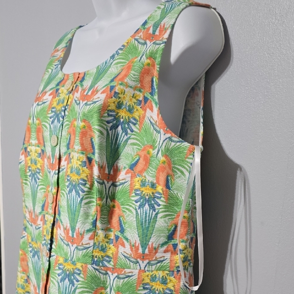 Talbots Tropical Print Shift Dress - Picture 3 of 9